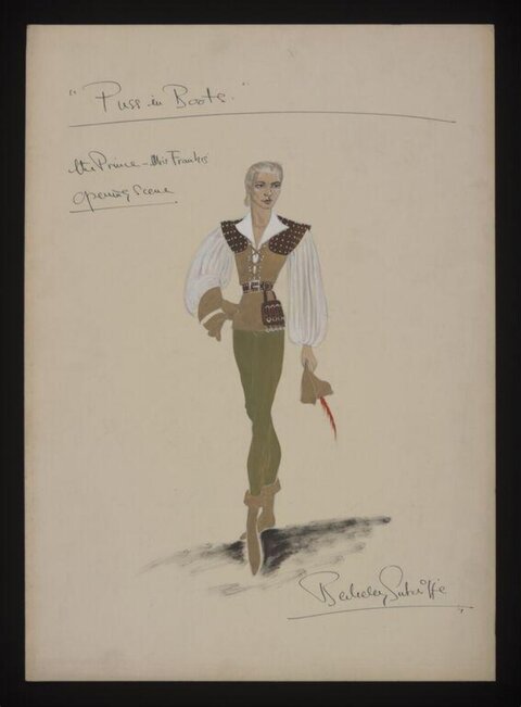 Puss in Boots Prince Costume Sketch