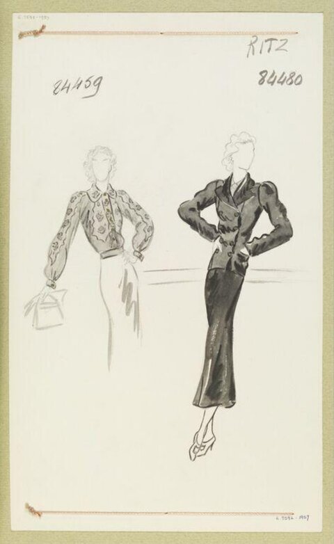 Vintage Women's Fashion Sketches