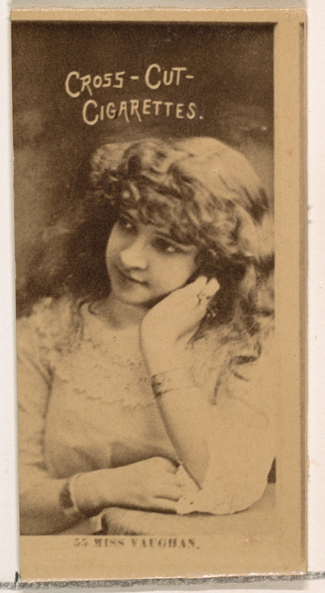 Vintage Cigarette Card of Miss Vaughan