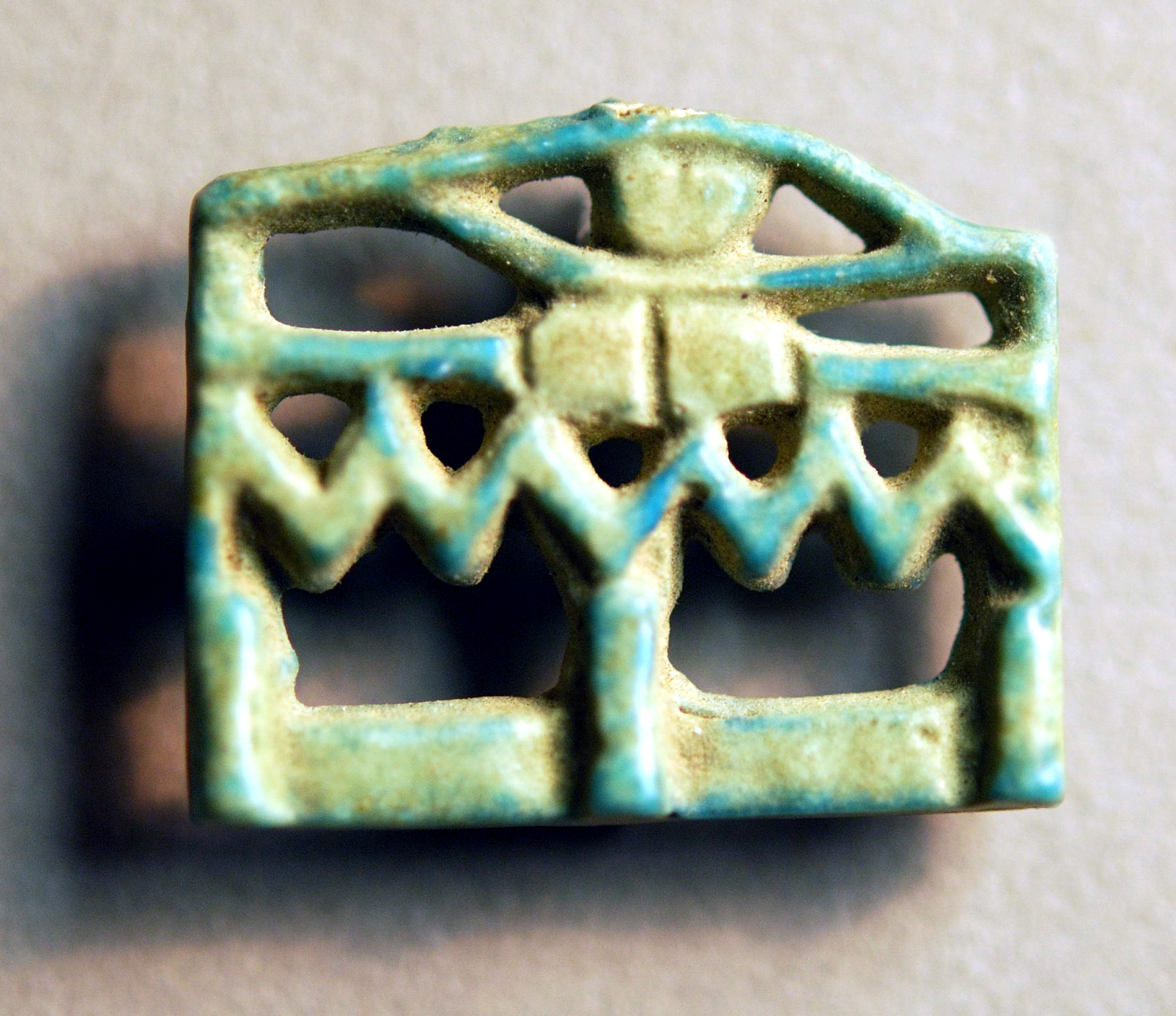 Ancient Egyptian Openwork Faience Amulet