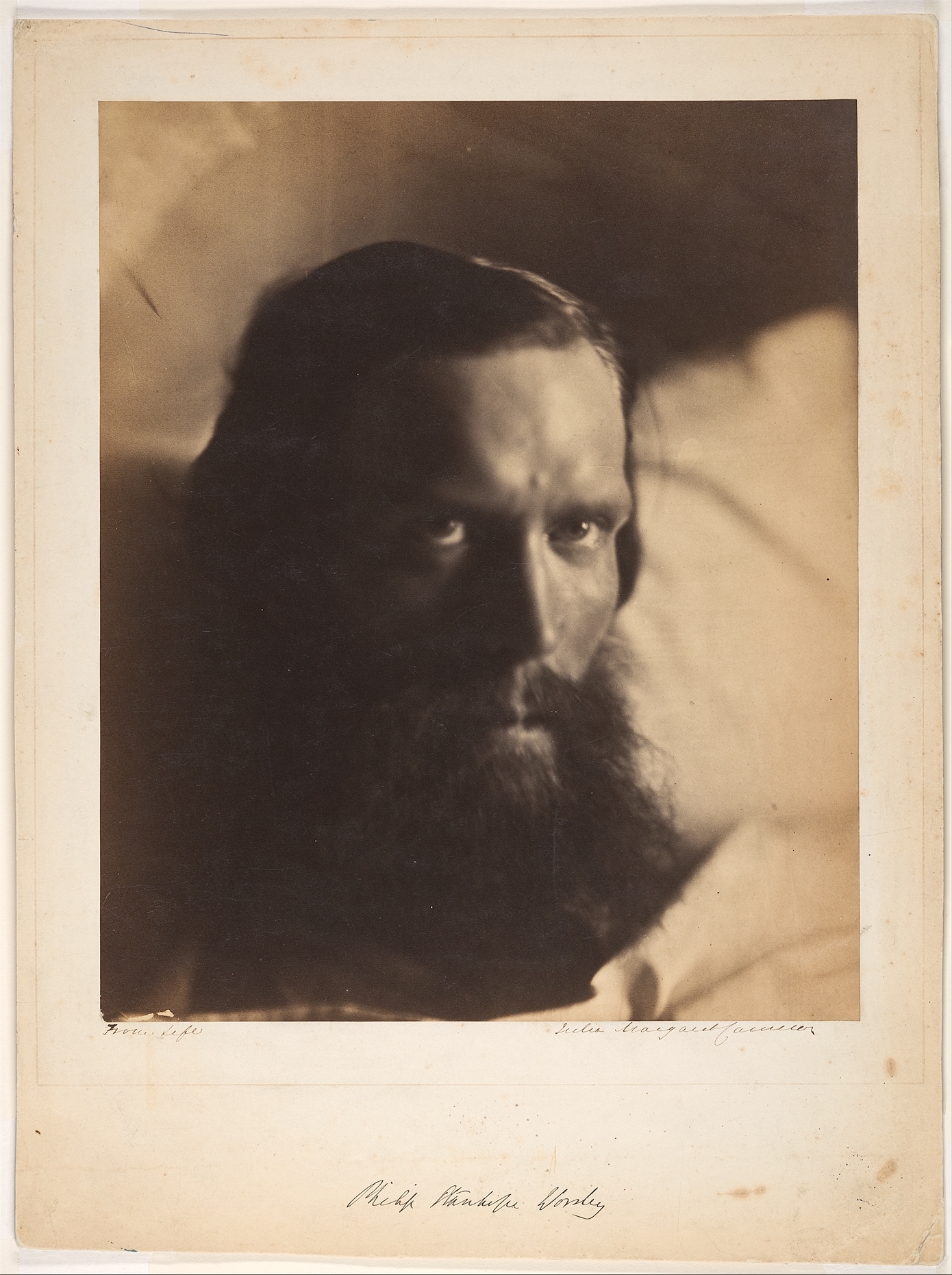 Vintage Sepia Portrait of Bearded Man