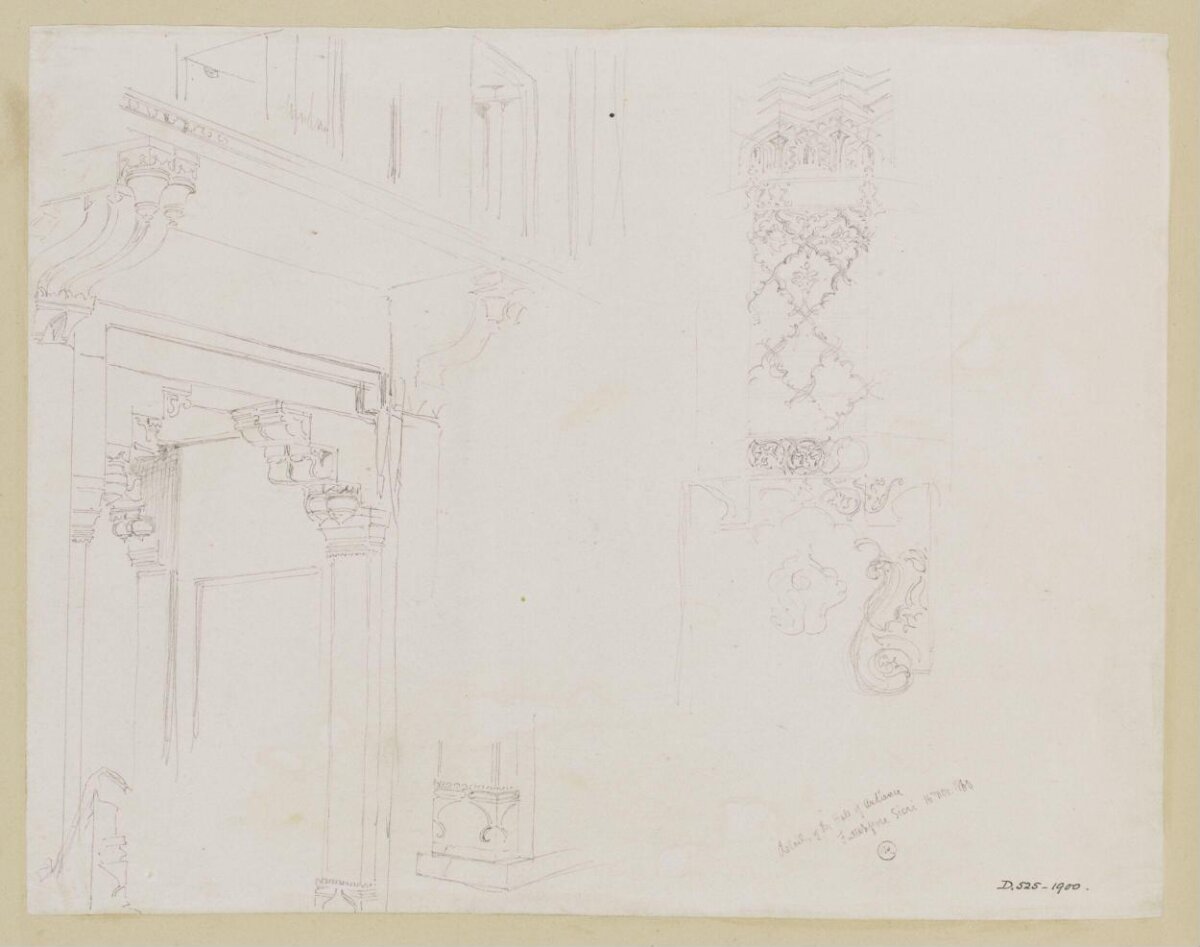 Pencil Sketch of Architectural Details