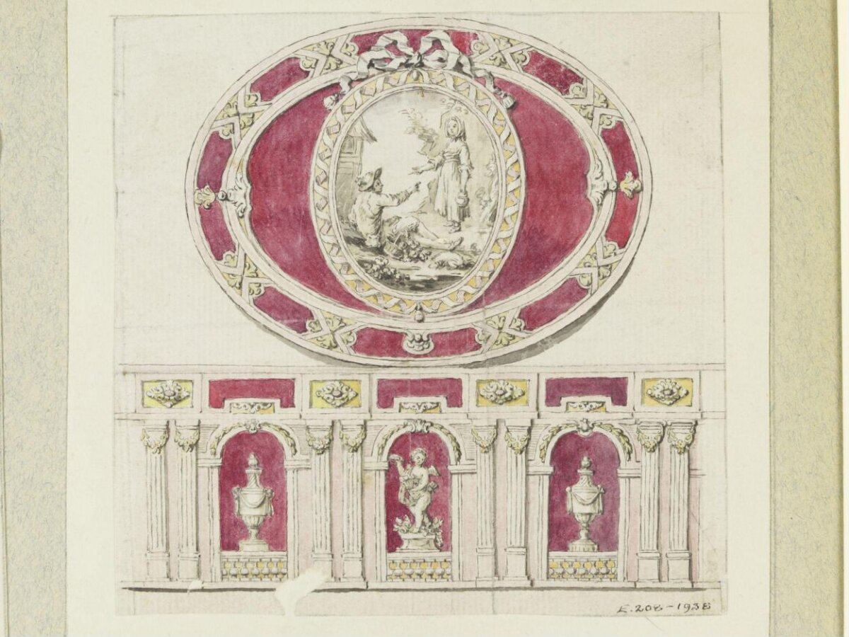 Decorative Wall Panelling Design Sketch