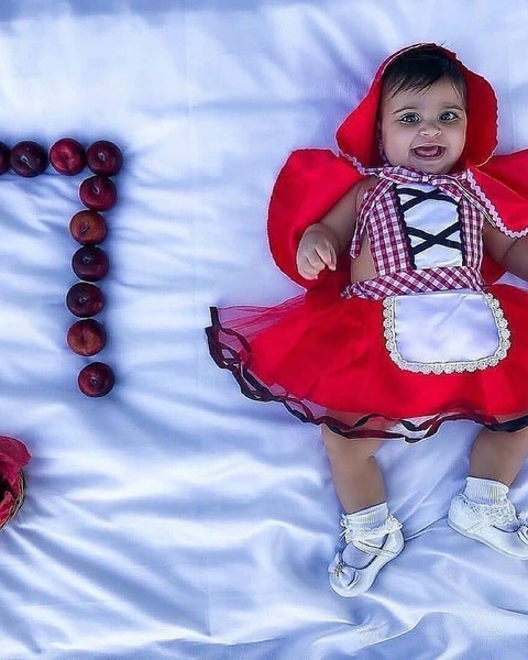 Seven Month Baby in Little Red Riding Hood Costume