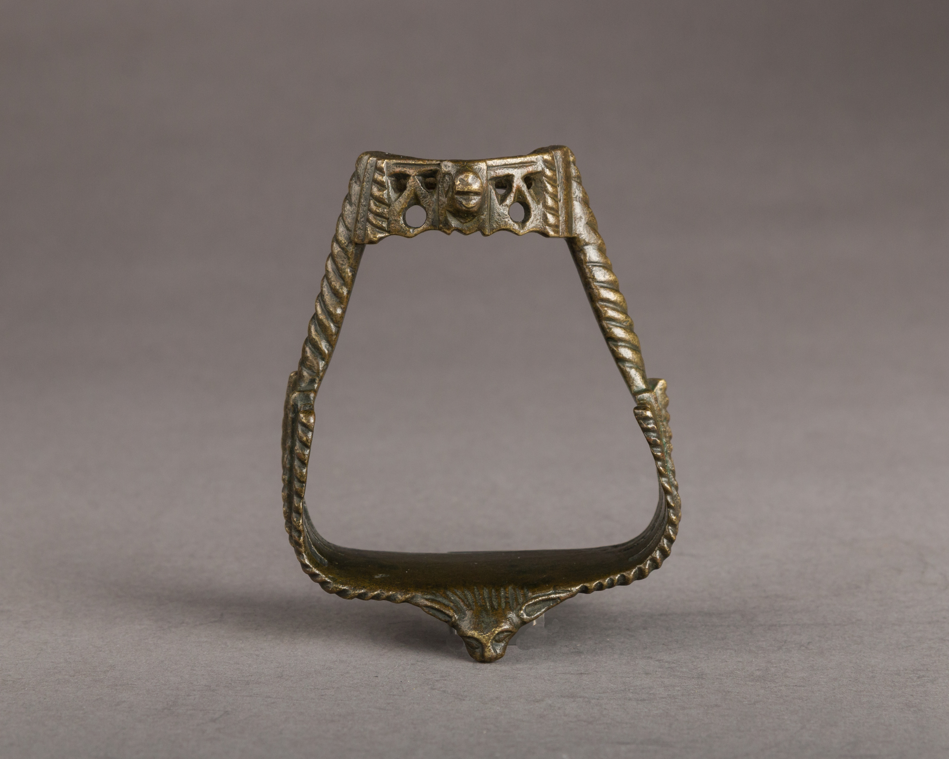 Antique Carved Bronze Stirrup