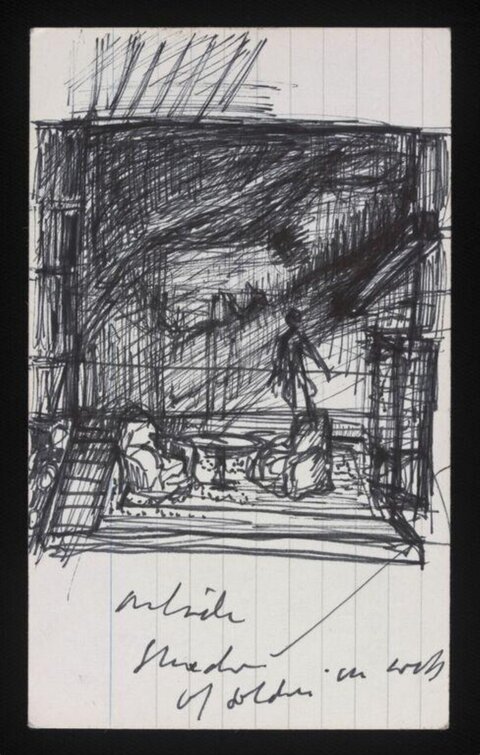 Ink Sketch of Ancient Arch Interior