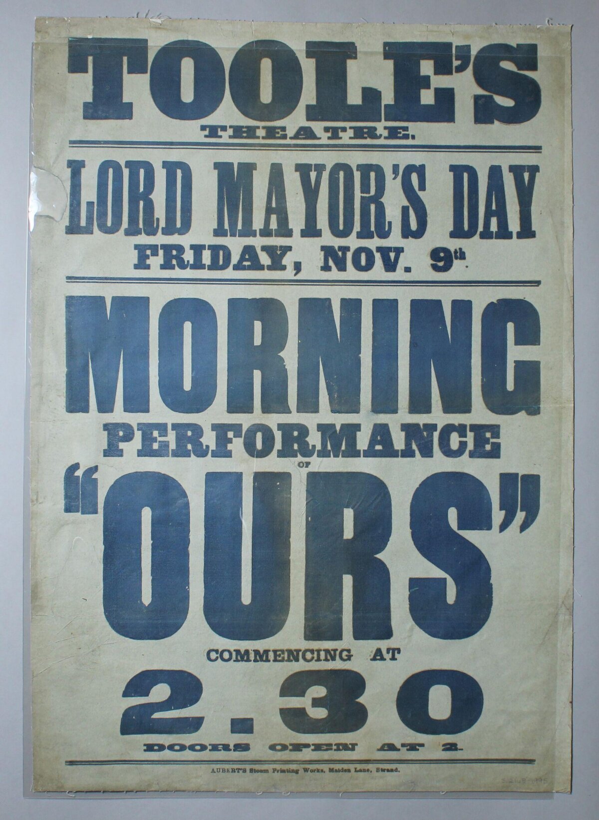 Toole's Theatre Vintage Play Poster