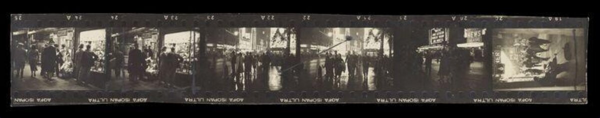 Vintage City Street Panoramic Negative