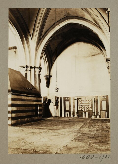 Vintage Mausoleum Interior Photograph