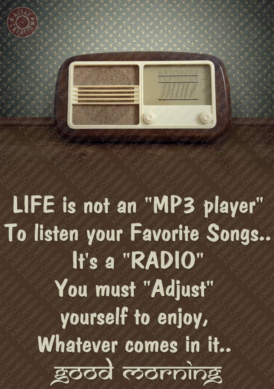 Good Morning Quote with Vintage Radio