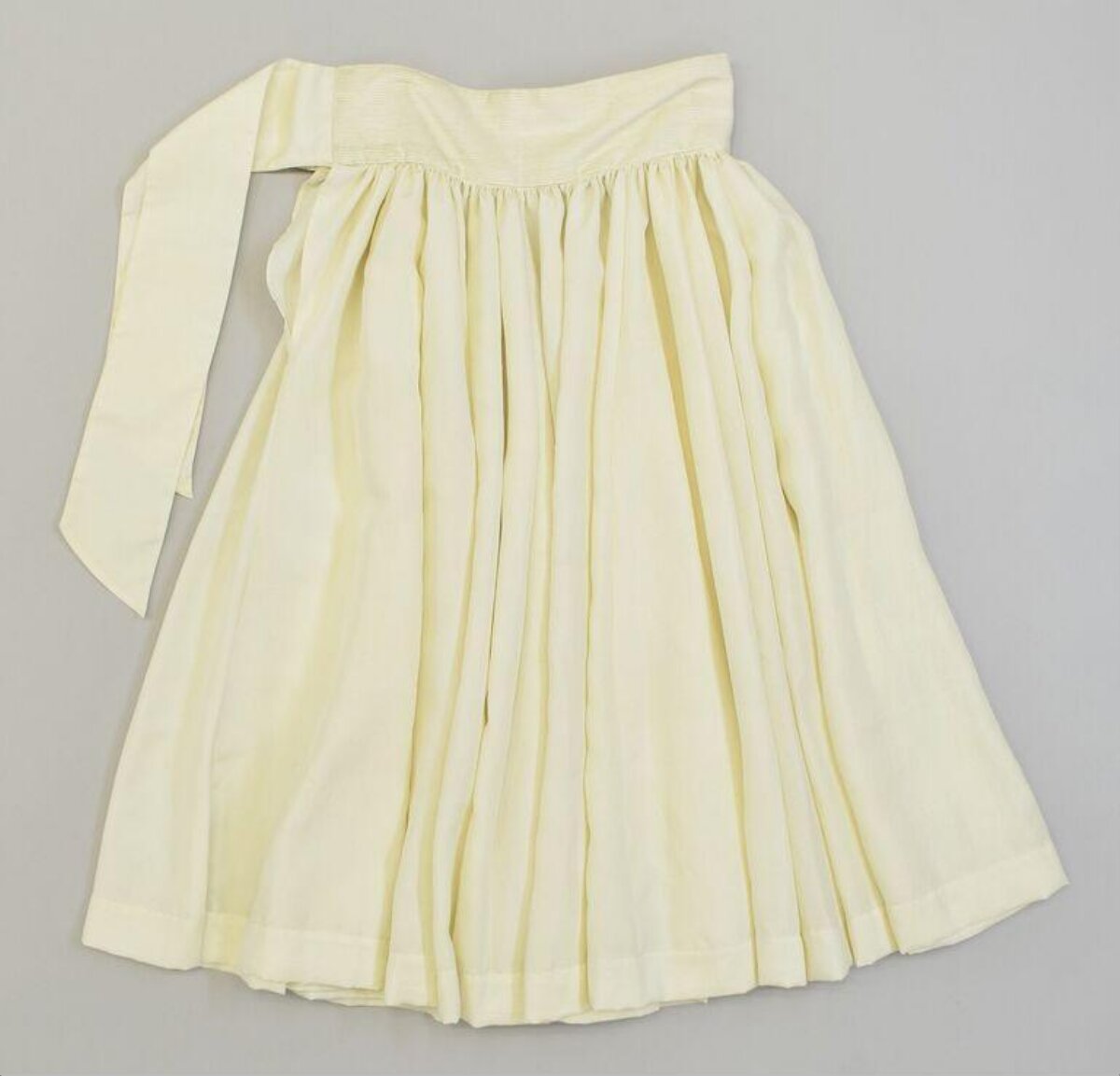 Light Yellow Gathered Midi Skirt