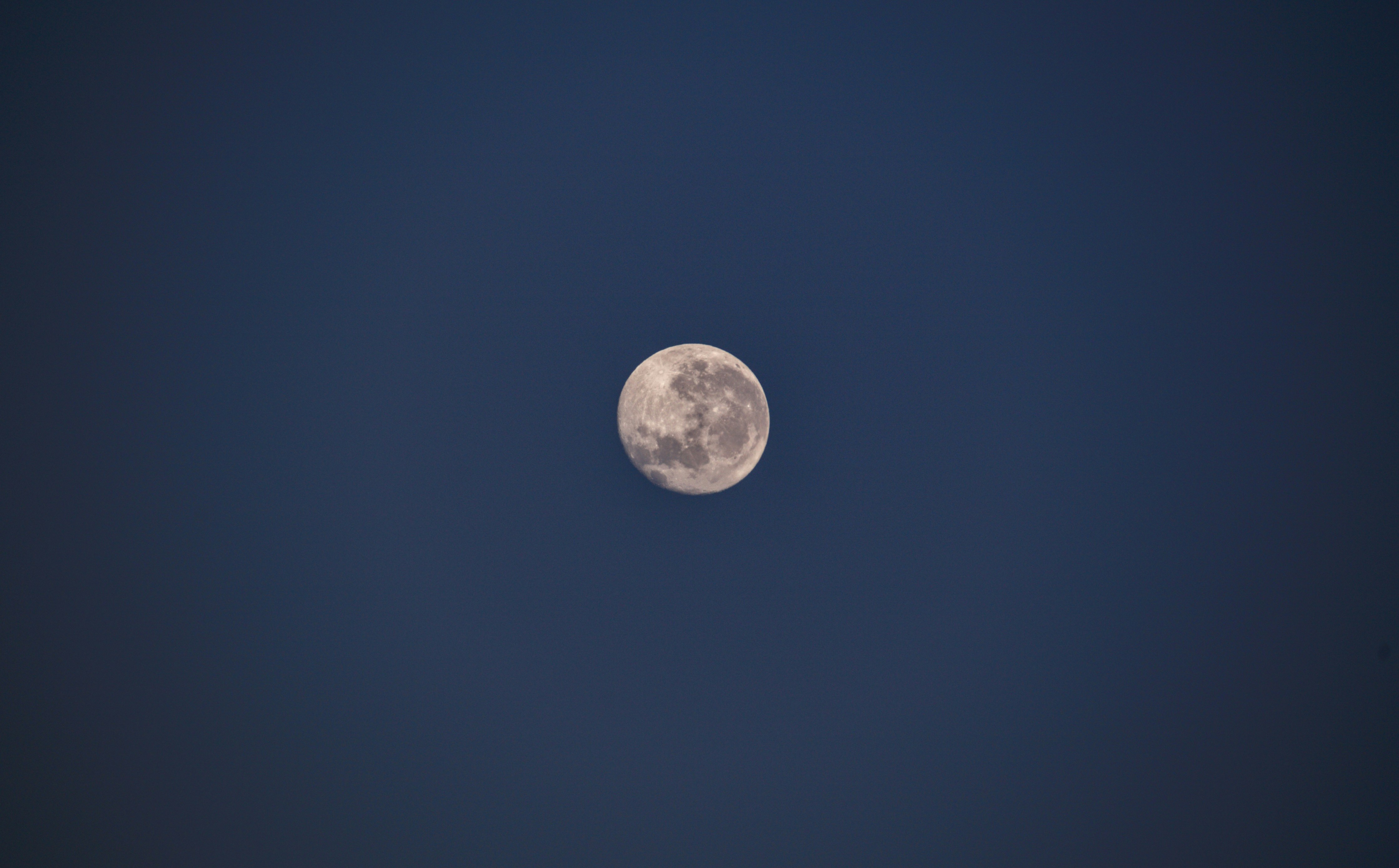 Full Moon in Dark Blue Sky