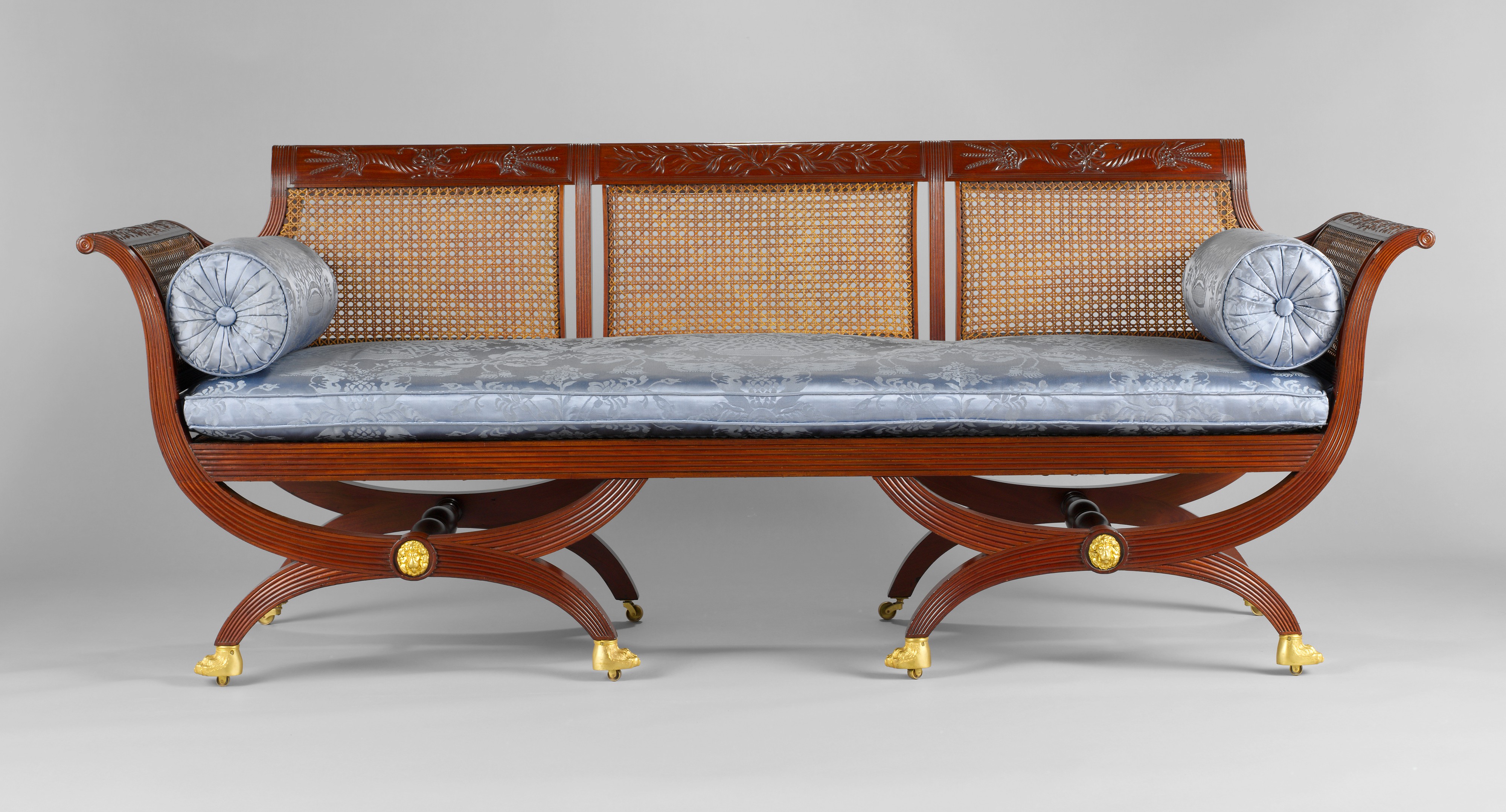 Antique Carved Wooden Sofa