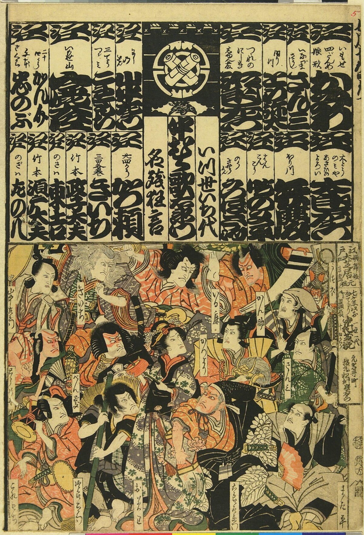 Ukiyo-e Print of Kabuki Actors