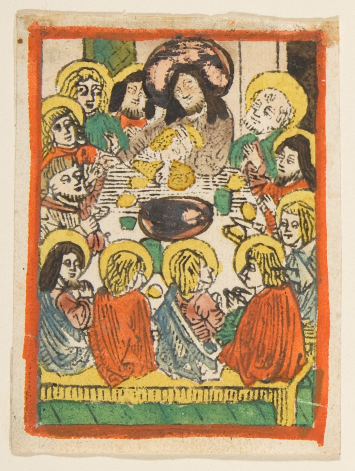 Hand-colored Last Supper Print
