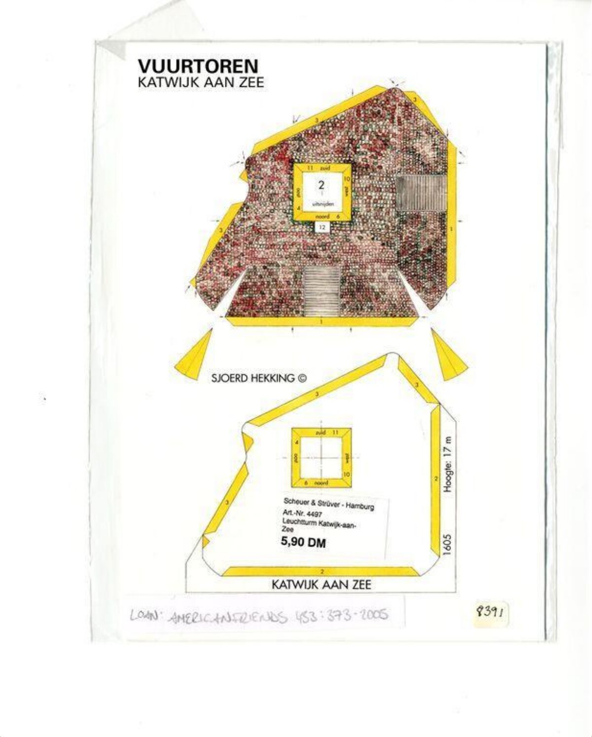 Katwijk aan Zee Lighthouse Paper Model Plan