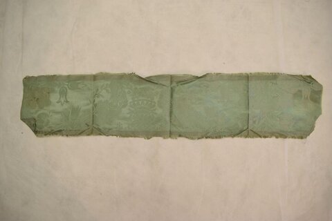 Ancient Green Patterned Silk Fragment