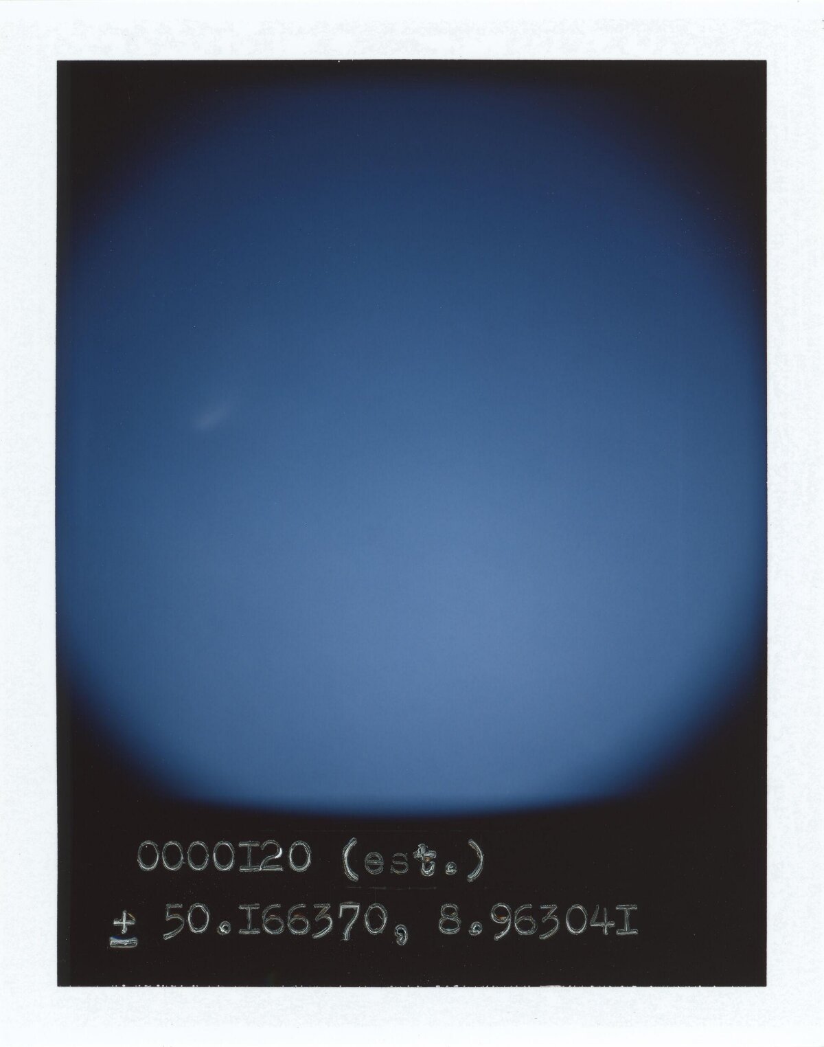 Blue Gradient Sky With Coordinate Text