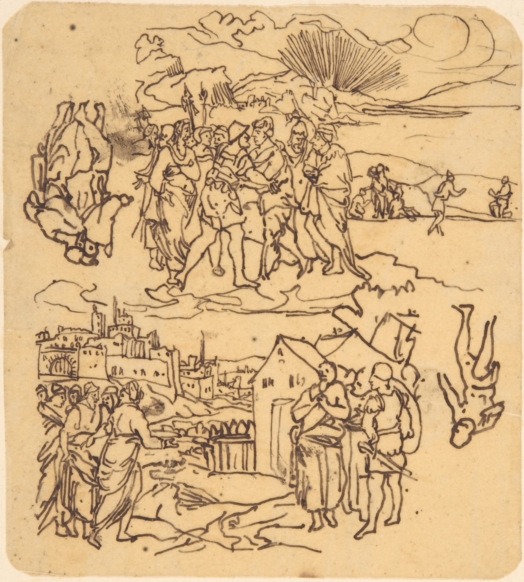 Biblical Narrative Ink Sketch