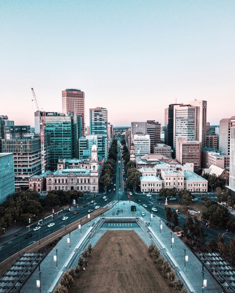 Adelaide City Centre Aerial View