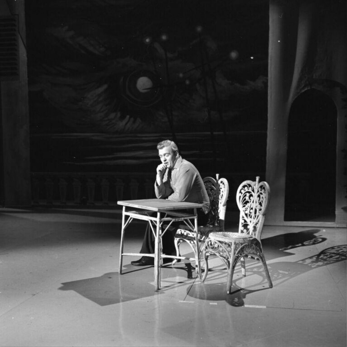 Male Actor Performing on Theater Stage
