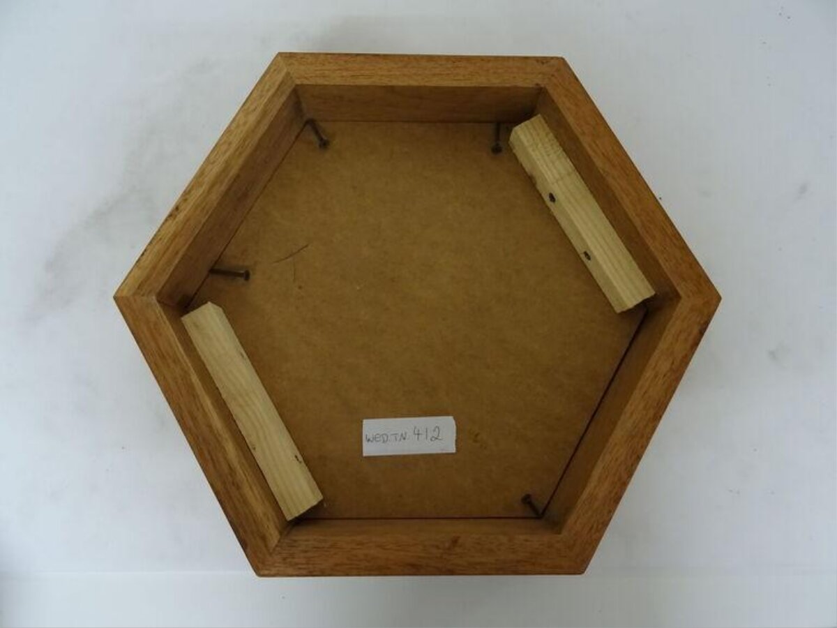 Back of Hexagonal Wooden Frame