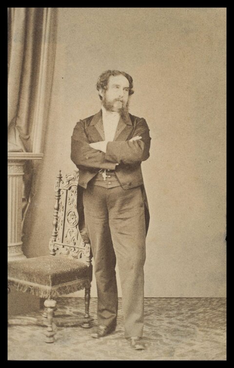 Vintage Standing Man Portrait
