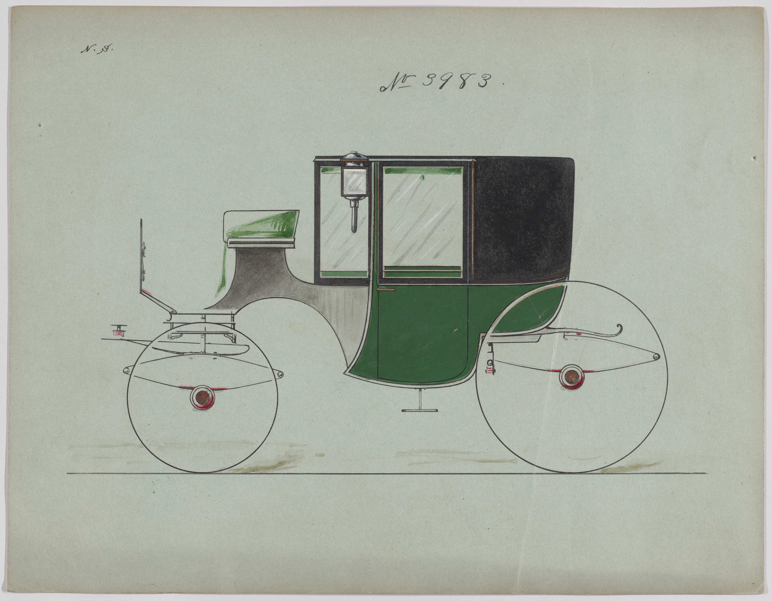 Vintage Carriage Design Drawing
