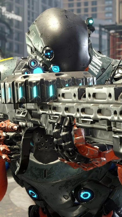 Combat Cyborg with Heavy Energy Weapon