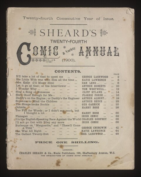 1900 Sheard's Comic Annual Cover