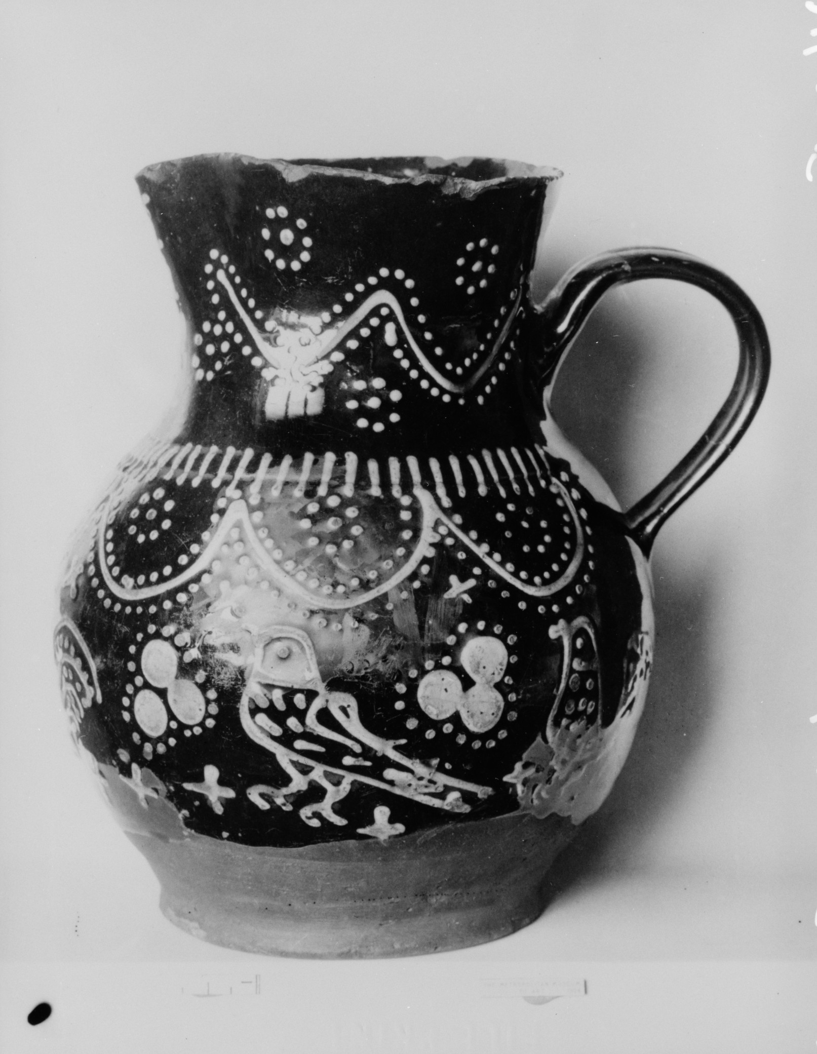 Ancient Decorated Pottery Jug