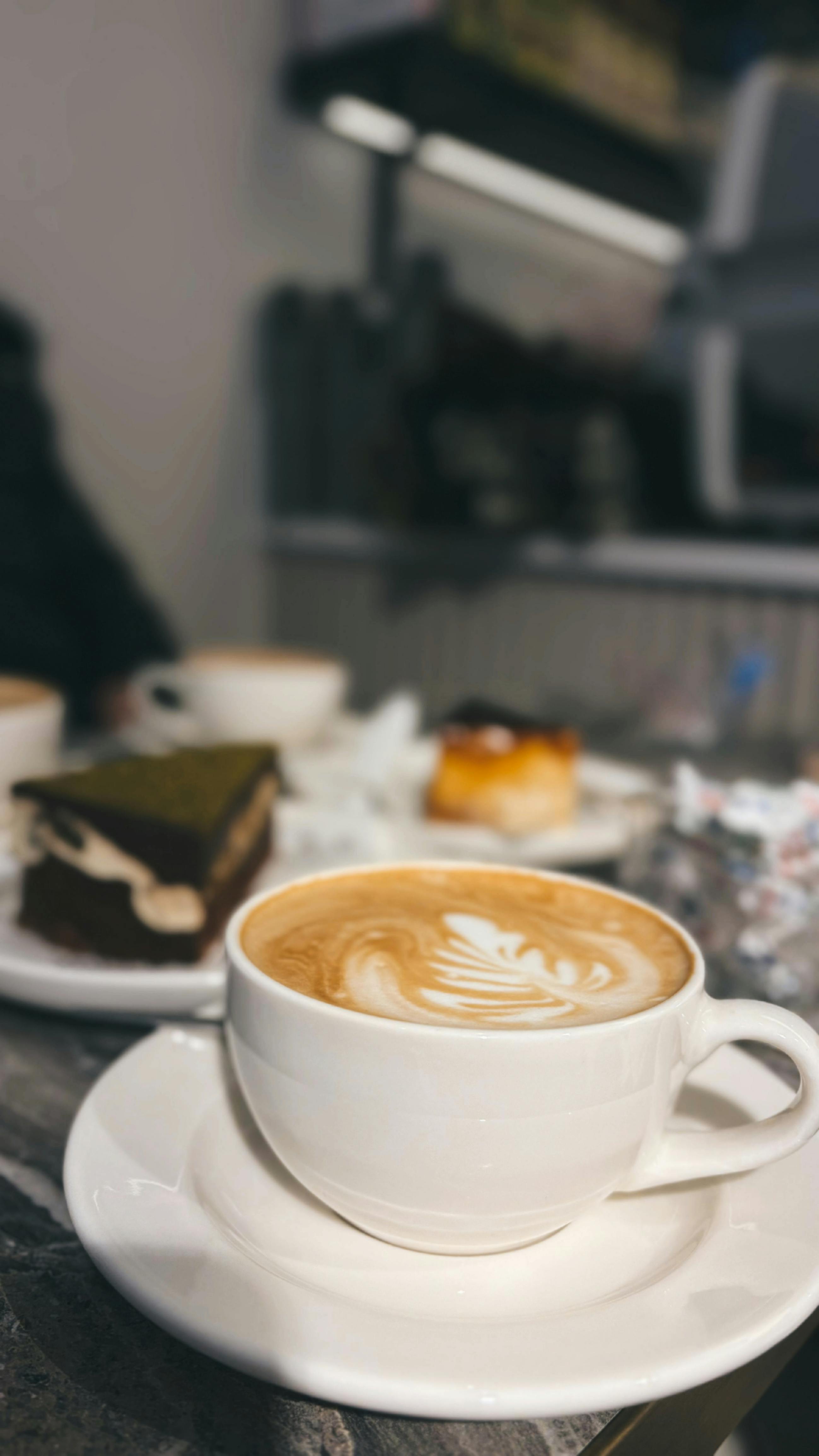 Latte Coffee and Cafe Desserts