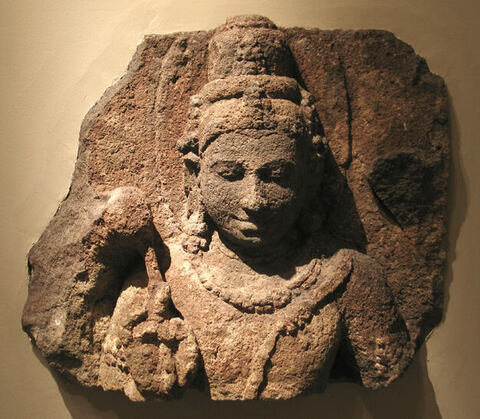 Ancient Stone Carved Deity Bust