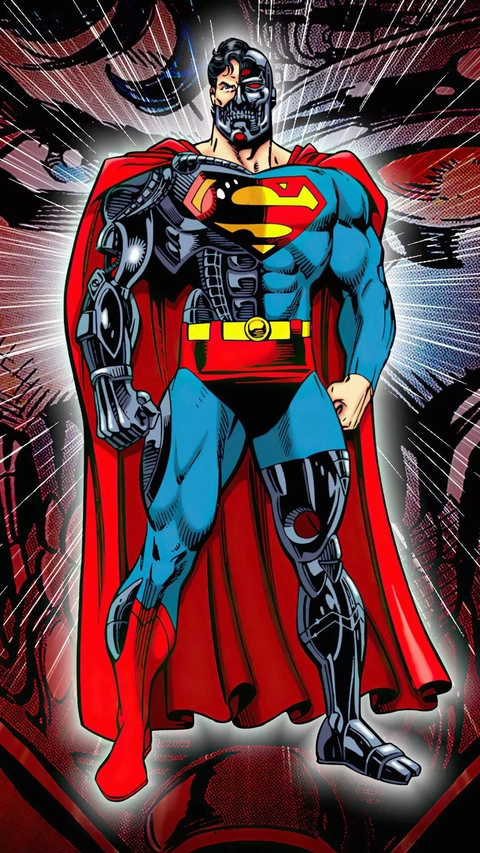 Cyborg Superman Comic Art
