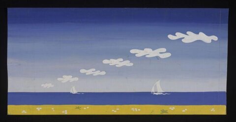 Coastal Seascape with Two Sailboats