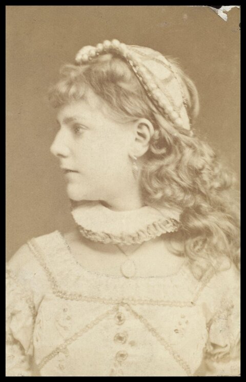 Vintage Sepia Portrait of Victorian Woman