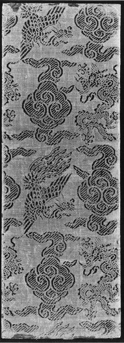 Ancient Chinese Cloud Dragon Pattern Textile