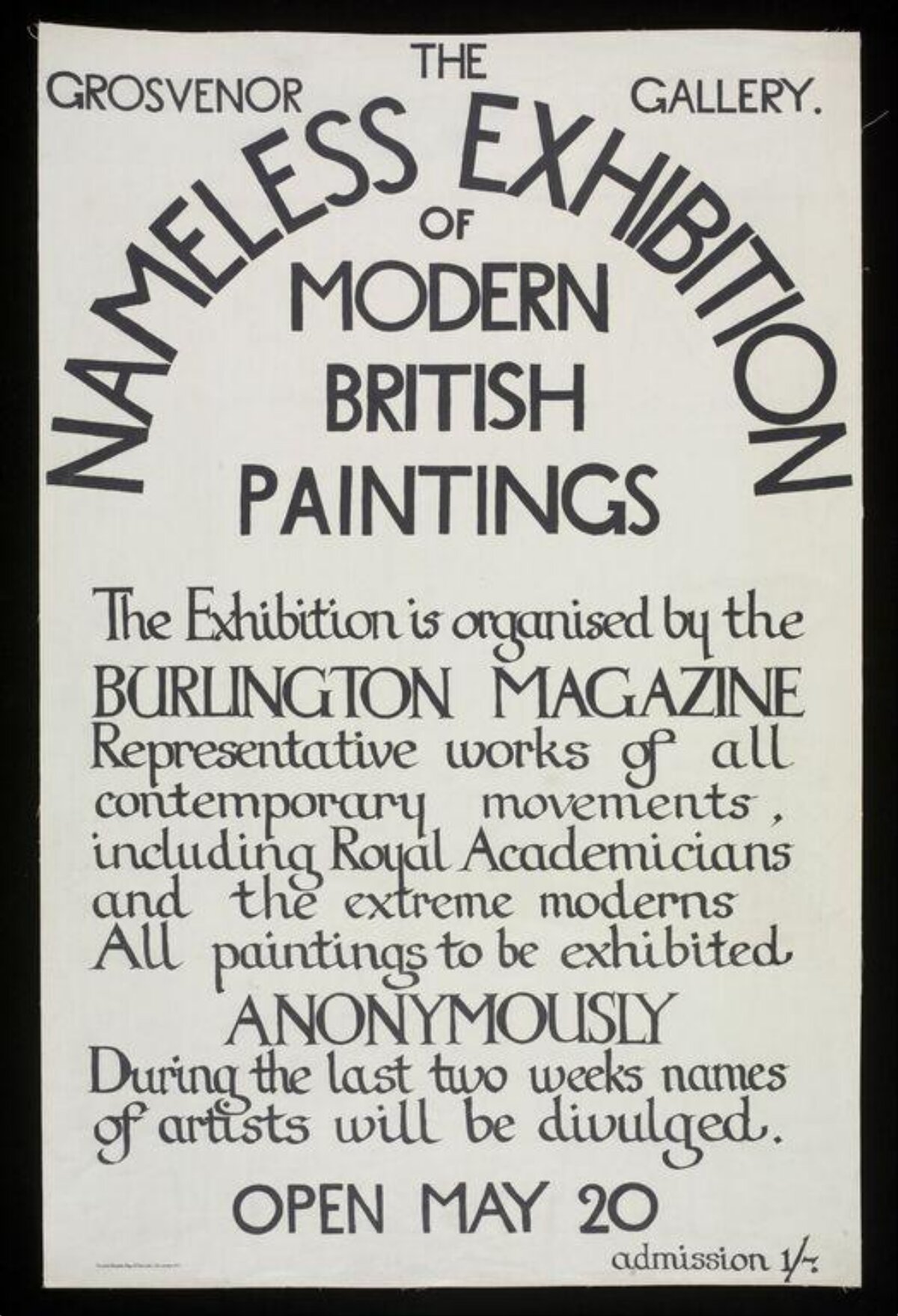 Vintage Nameless Exhibition Poster