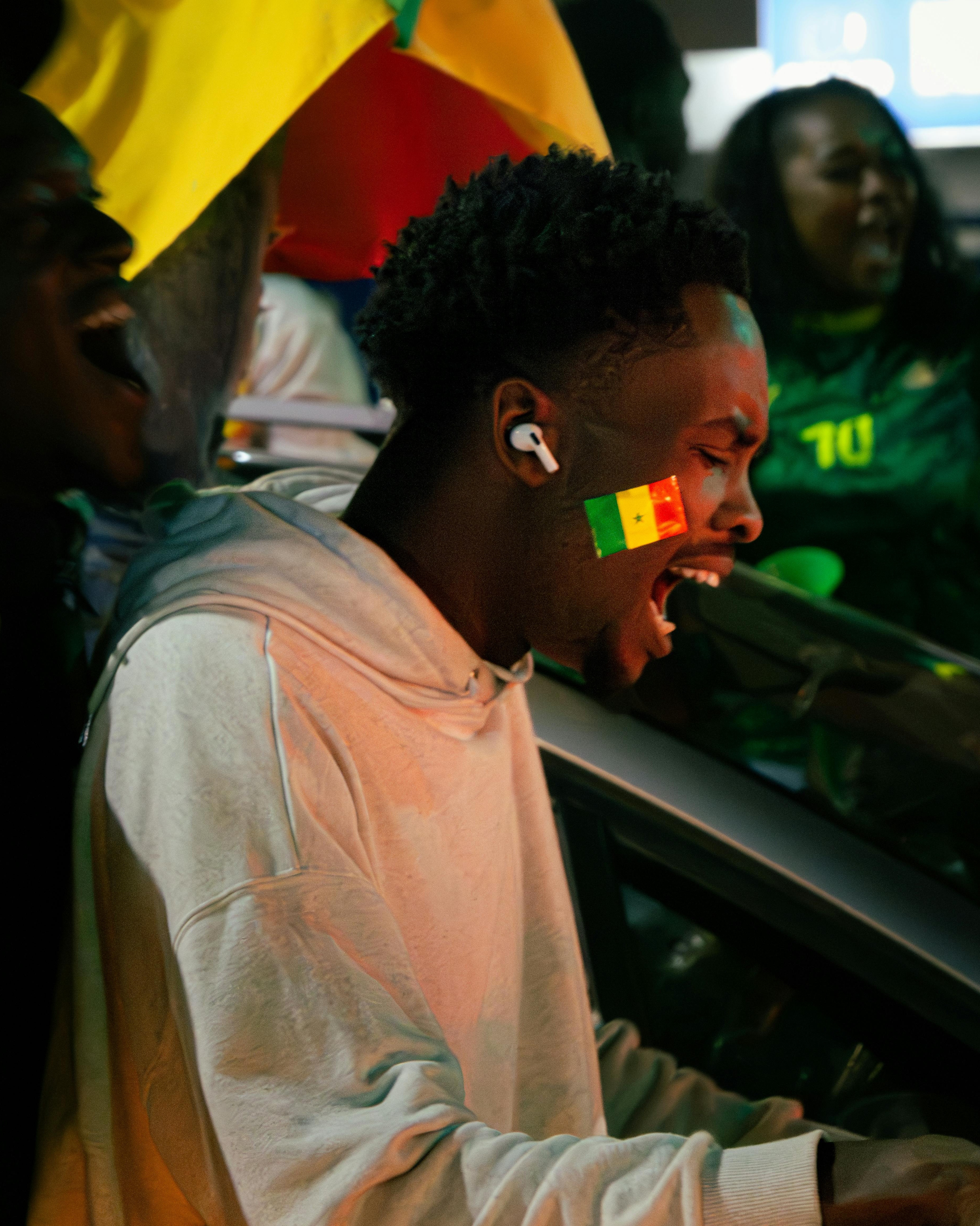 Senegal Football Fan Cheering