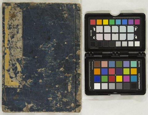 Worn Old Book Cover and Color Checker