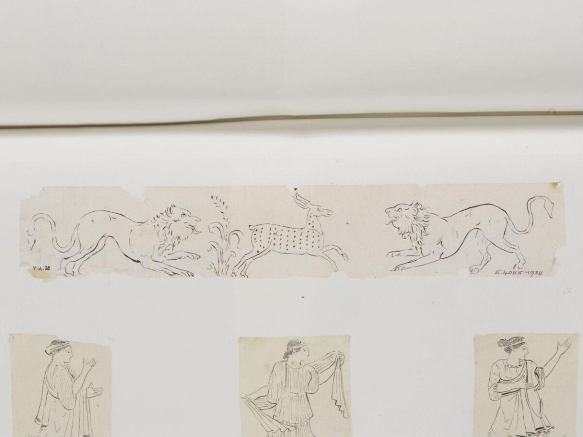 Ink Sketches of Animals and Figures