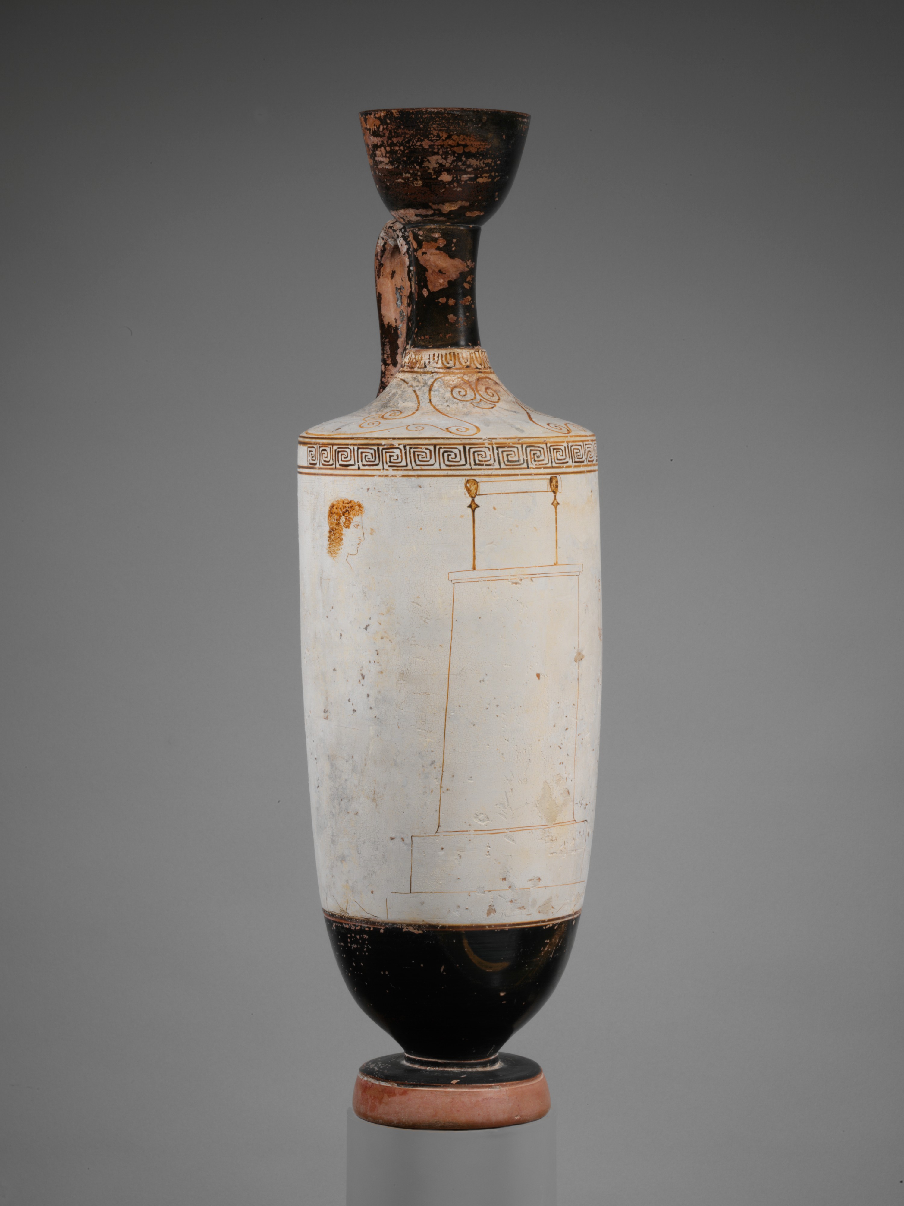 Ancient Greek White Ground Lekythos