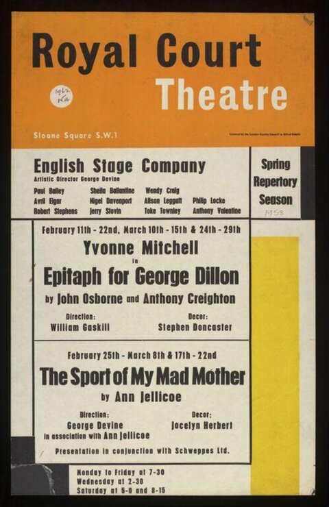 Royal Court Theatre Play Poster