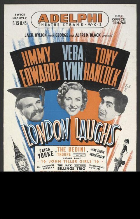 Vintage London Laughs Theatre Poster