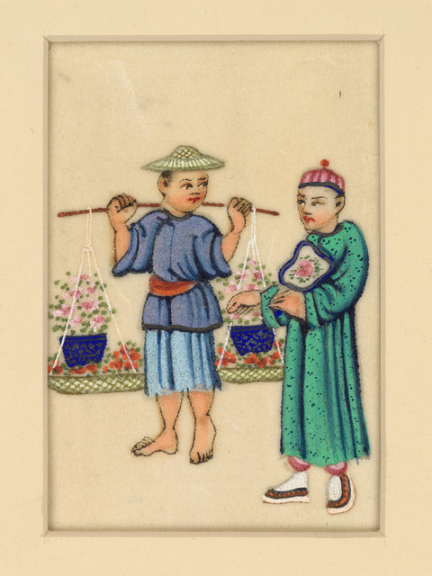 Chinese Traditional Painting of Flower Peddler