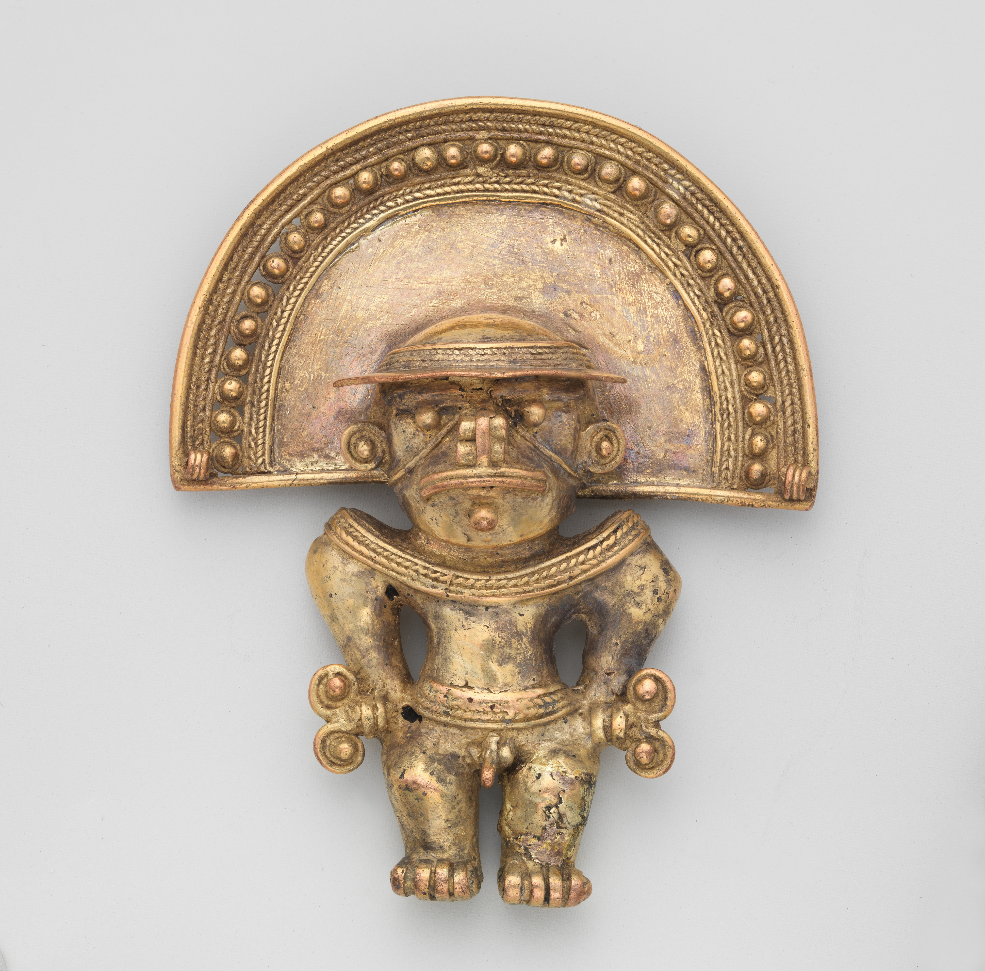 Ancient Gold Human Figurine Pendant