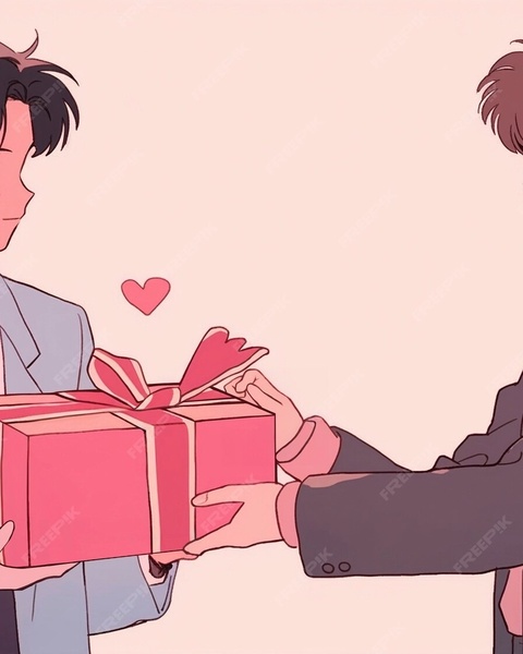 Romantic Gift Exchange Between Two People