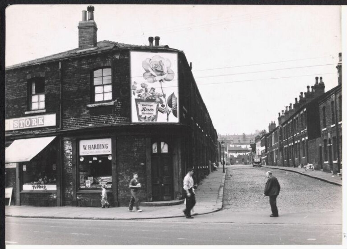 Vintage Street Corner Shop Scene