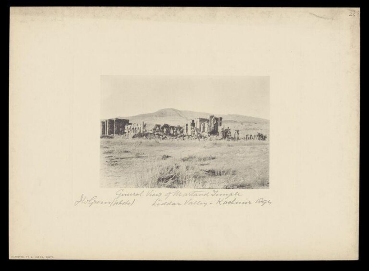 1896 View of Martand Temple Ruins