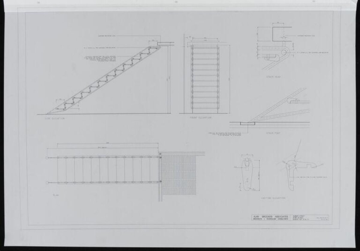 Staircase Engineering Construction Drawing